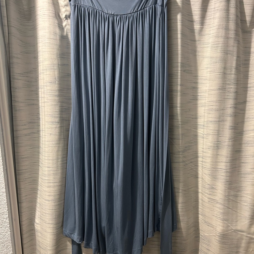 Large Purusha people Blue Tansy maxi skirt